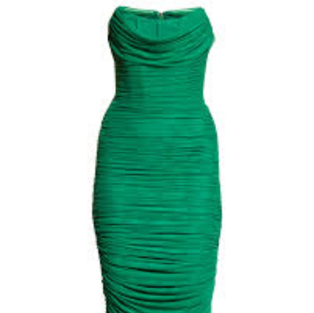 Collection Dress Barn Emerald Green Tiered Dress Size 4 - Picture 4 of 4